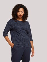 3/4-sleeved shirt - Women - navy brown dot 3/4-sleeved shirt - Women - navy brown dot - 5 - My True Me