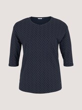 3/4-sleeved shirt - Women - navy brown dot 3/4-sleeved shirt - Women - navy brown dot - 7 - My True Me