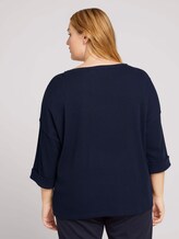 3/4-sleeved shirt with organic cotton - Women - Sky Captain Blue 3/4-sleeved shirt with organic cotton - Women - Sky Captain Blue - 2 - My True Me
