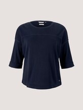 3/4-sleeved shirt with organic cotton - Women - Sky Captain Blue 3/4-sleeved shirt with organic cotton - Women - Sky Captain Blue - 7 - My True Me
