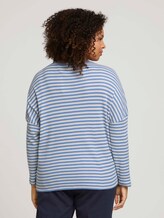 Plus - Gestreiftes Langarmshirt mit Bio-Baumwolle - Frauen - blue creme stripe Plus - Gestreiftes Langarmshirt mit Bio-Baumwolle - Frauen - blue creme stripe - 2 - My True Me
