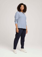 Plus - Gestreiftes Langarmshirt mit Bio-Baumwolle - Frauen - blue creme stripe Plus - Gestreiftes Langarmshirt mit Bio-Baumwolle - Frauen - blue creme stripe - 3 - My True Me