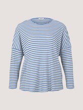 Plus - Gestreiftes Langarmshirt mit Bio-Baumwolle - Frauen - blue creme stripe Plus - Gestreiftes Langarmshirt mit Bio-Baumwolle - Frauen - blue creme stripe - 7 - My True Me