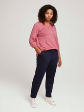 Curvy blouse met V-hals - Vrouwen - Dusty Rose Pink Curvy blouse met V-hals - Vrouwen - Dusty Rose Pink - 3 - My True Me