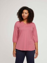 Curvy blouse met V-hals - Vrouwen - Dusty Rose Pink Curvy blouse met V-hals - Vrouwen - Dusty Rose Pink - 5 - My True Me