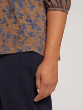 Curvy - V-neck blouse - Women - brown blue floral design Curvy - V-neck blouse - Women - brown blue floral design - 9 - My True Me
