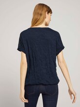 T-Shirt mit Spitze in Knitteroptik - Frauen - Sky Captain Blue T-Shirt mit Spitze in Knitteroptik - Frauen - Sky Captain Blue - 2 - TOM TAILOR