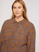 Curvy - midi-jurk met bloemenprint - Vrouwen - brown blue floral design Curvy - midi-jurk met bloemenprint - Vrouwen - brown blue floral design - 10 - My True Me