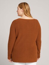 Plus - Strickpullover mit Bio-Baumwolle - Frauen - amber brown Plus - Strickpullover mit Bio-Baumwolle - Frauen - amber brown - 2 - My True Me