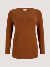 Plus - Strickpullover mit Bio-Baumwolle - Frauen - amber brown Plus - Strickpullover mit Bio-Baumwolle - Frauen - amber brown - 7 - My True Me