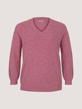 Curvy trui met een gemêleerde look - Vrouwen - dusty rose pink melange Curvy trui met een gemêleerde look - Vrouwen - dusty rose pink melange - 7 - My True Me