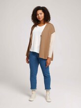 Plus - Zweifarbiger Cardigan - Frauen - soft caramel Plus - Zweifarbiger Cardigan - Frauen - soft caramel - 3 - My True Me