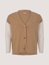 Plus - Zweifarbiger Cardigan - Frauen - soft caramel Plus - Zweifarbiger Cardigan - Frauen - soft caramel - 7 - My True Me