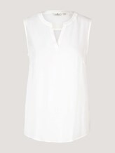 Ärmellose Bluse mit LENZING™ ECOVERO™ - Frauen - Whisper White Ärmellose Bluse mit LENZING™ ECOVERO™ - Frauen - Whisper White - 7 - TOM TAILOR