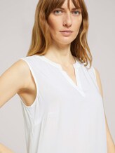Ärmellose Bluse mit LENZING™ ECOVERO™ - Frauen - Whisper White Ärmellose Bluse mit LENZING™ ECOVERO™ - Frauen - Whisper White - 9 - TOM TAILOR