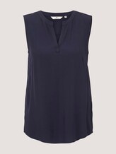 Ärmellose Bluse mit LENZING™ ECOVERO™ - Frauen - Sky Captain Blue Ärmellose Bluse mit LENZING™ ECOVERO™ - Frauen - Sky Captain Blue - 7 - TOM TAILOR