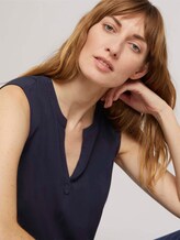 Ärmellose Bluse mit LENZING™ ECOVERO™ - Frauen - Sky Captain Blue Ärmellose Bluse mit LENZING™ ECOVERO™ - Frauen - Sky Captain Blue - 9 - TOM TAILOR