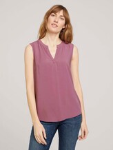 Ärmellose Bluse mit LENZING™ ECOVERO™ - Frauen - Berry Smoothie Ärmellose Bluse mit LENZING™ ECOVERO™ - Frauen - Berry Smoothie - 1 - TOM TAILOR