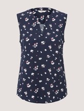 Ärmellose Bluse mit LENZING™ ECOVERO™ - Frauen - navy berry floral design Ärmellose Bluse mit LENZING™ ECOVERO™ - Frauen - navy berry floral design - 7 - TOM TAILOR