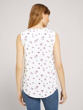 Ärmellose Bluse mit LENZING™ ECOVERO™ - Frauen - offwhite berry floral design Ärmellose Bluse mit LENZING™ ECOVERO™ - Frauen - offwhite berry floral design - 2 - TOM TAILOR