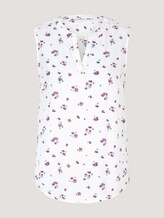 Ärmellose Bluse mit LENZING™ ECOVERO™ - Frauen - offwhite berry floral design Ärmellose Bluse mit LENZING™ ECOVERO™ - Frauen - offwhite berry floral design - 7 - TOM TAILOR
