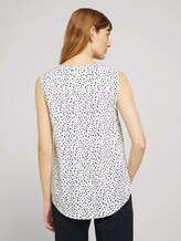 Ärmellose Bluse mit LENZING™ ECOVERO™ - Frauen - offwhite feather design Ärmellose Bluse mit LENZING™ ECOVERO™ - Frauen - offwhite feather design - 2 - TOM TAILOR