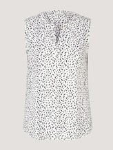Ärmellose Bluse mit LENZING™ ECOVERO™ - Frauen - offwhite feather design Ärmellose Bluse mit LENZING™ ECOVERO™ - Frauen - offwhite feather design - 7 - TOM TAILOR