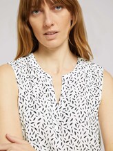 Ärmellose Bluse mit LENZING™ ECOVERO™ - Frauen - offwhite feather design Ärmellose Bluse mit LENZING™ ECOVERO™ - Frauen - offwhite feather design - 9 - TOM TAILOR