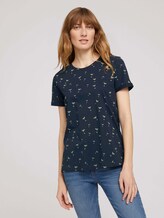 T-Shirt mit Bio-Baumwolle - Frauen - blue cocktail minimal T-Shirt mit Bio-Baumwolle - Frauen - blue cocktail minimal - 1 - TOM TAILOR