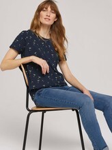 T-Shirt mit Bio-Baumwolle - Frauen - blue cocktail minimal T-Shirt mit Bio-Baumwolle - Frauen - blue cocktail minimal - 5 - TOM TAILOR