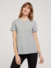 T-Shirt mit Bio-Baumwolle - Frauen - grey cocktail minimal T-Shirt mit Bio-Baumwolle - Frauen - grey cocktail minimal - 1 - TOM TAILOR