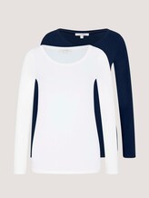 Doppelpack Langarmshirts - Frauen - Real Navy Blue Doppelpack Langarmshirts - Frauen - Real Navy Blue - 7 - TOM TAILOR Denim