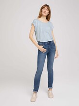 Elastisches T-Shirt mit Print - Frauen - blue offwhite stripe Elastisches T-Shirt mit Print - Frauen - blue offwhite stripe - 3 - TOM TAILOR