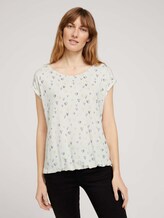 Elastisches T-Shirt mit Print - Frauen - white scribbled hearts design Elastisches T-Shirt mit Print - Frauen - white scribbled hearts design - 1 - TOM TAILOR