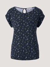 Elastisches T-Shirt mit Print - Frauen - navy scribbled hearts design Elastisches T-Shirt mit Print - Frauen - navy scribbled hearts design - 7 - TOM TAILOR