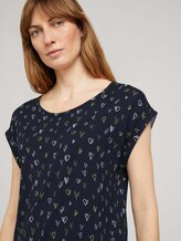 Elastisches T-Shirt mit Print - Frauen - navy scribbled hearts design Elastisches T-Shirt mit Print - Frauen - navy scribbled hearts design - 9 - TOM TAILOR
