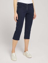Tapered Relaxed Caprihose mit Knopfleiste - Frauen - Sky Captain Blue Tapered Relaxed Caprihose mit Knopfleiste - Frauen - Sky Captain Blue - 1 - TOM TAILOR