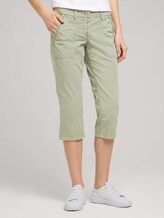 Tapered Relaxed Caprihose mit Knopfleiste - Frauen - Prairie Grass Green Tapered Relaxed Caprihose mit Knopfleiste - Frauen - Prairie Grass Green - 1 - TOM TAILOR