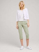 Tapered Relaxed Caprihose mit Knopfleiste - Frauen - Prairie Grass Green Tapered Relaxed Caprihose mit Knopfleiste - Frauen - Prairie Grass Green - 3 - TOM TAILOR