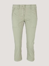 Tapered Relaxed Caprihose mit Knopfleiste - Frauen - Prairie Grass Green Tapered Relaxed Caprihose mit Knopfleiste - Frauen - Prairie Grass Green - 7 - TOM TAILOR
