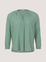 Plus - Strukturiere Bluse mit Bio-Baumwolle - Frauen - light mint green Plus - Strukturiere Bluse mit Bio-Baumwolle - Frauen - light mint green - 7 - My True Me