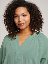Plus - Strukturiere Bluse mit Bio-Baumwolle - Frauen - light mint green Plus - Strukturiere Bluse mit Bio-Baumwolle - Frauen - light mint green - 9 - My True Me