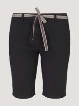 Chino Bermuda Shorts mit Gürtel - Frauen - deep black Chino Bermuda Shorts mit Gürtel - Frauen - deep black - 7 - TOM TAILOR