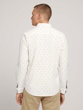 Patterned stretch shirt - Men - off white scattered design Patterned stretch shirt - Men - off white scattered design - 2 - TOM TAILOR