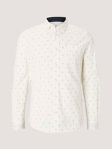Patterned stretch shirt - Men - off white scattered design Patterned stretch shirt - Men - off white scattered design - 7 - TOM TAILOR