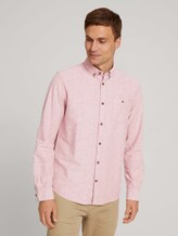 textured shirt - Men - chilli oil red chambray textured shirt - Men - chilli oil red chambray - 1 - TOM TAILOR