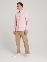 textured shirt - Men - chilli oil red chambray textured shirt - Men - chilli oil red chambray - 3 - TOM TAILOR