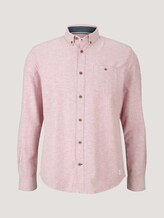 textured shirt - Men - chilli oil red chambray textured shirt - Men - chilli oil red chambray - 7 - TOM TAILOR