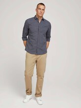 Gestructureerd overhemd - Mannen - navy white structure Gestructureerd overhemd - Mannen - navy white structure - 3 - TOM TAILOR