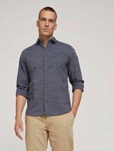 Gestructureerd overhemd - Mannen - navy white structure Gestructureerd overhemd - Mannen - navy white structure - 5 - TOM TAILOR